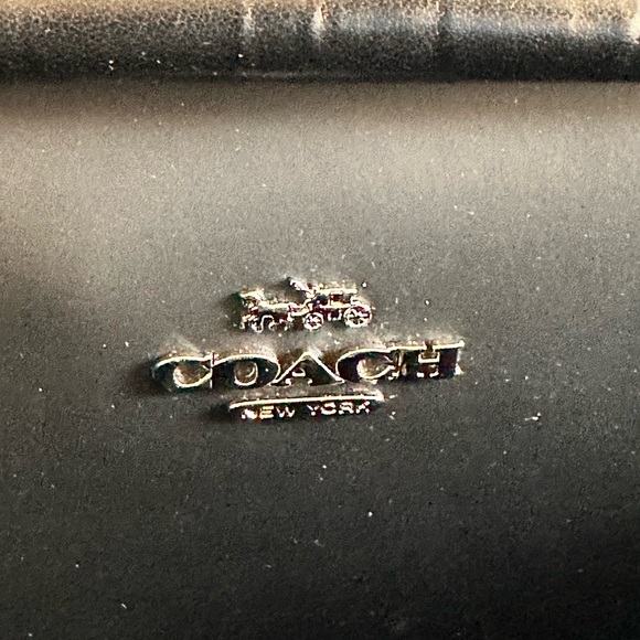 Coach Tote Pebbled Dark Blue - like new - Picture 7 of 9